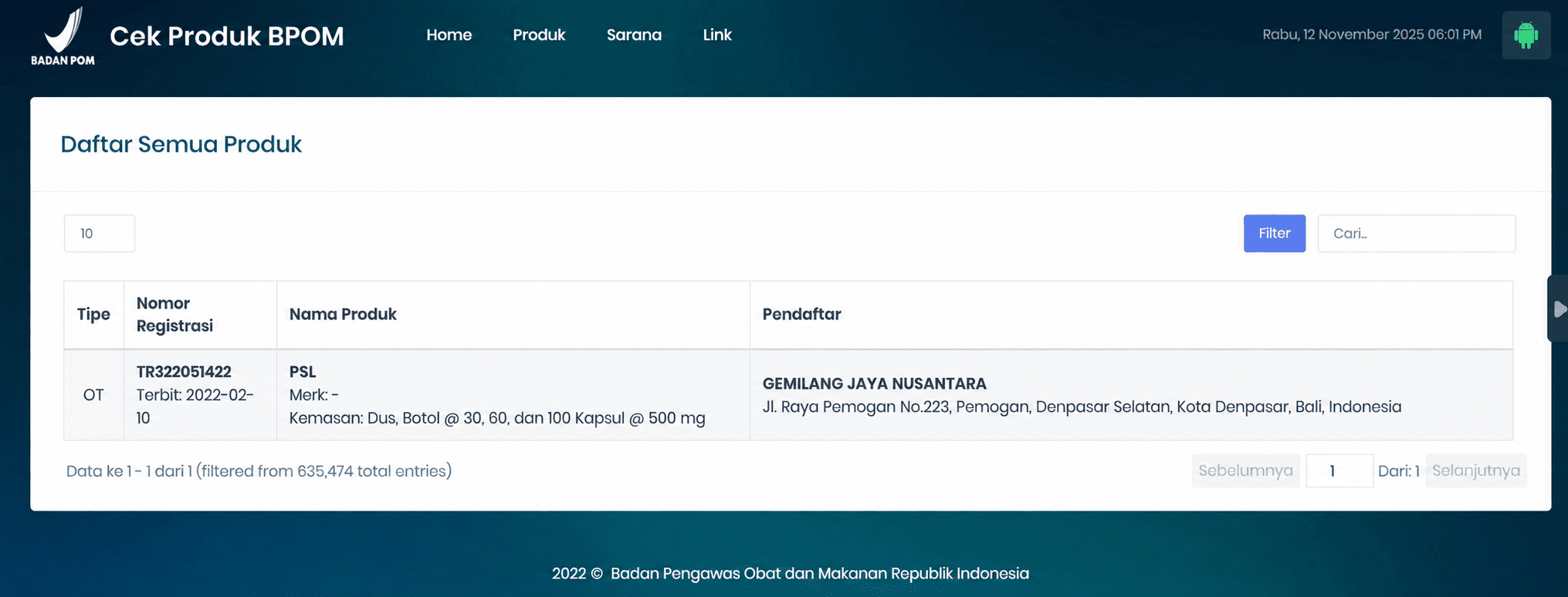 Sertifikat Legalitas BPOM RI dan Halal
